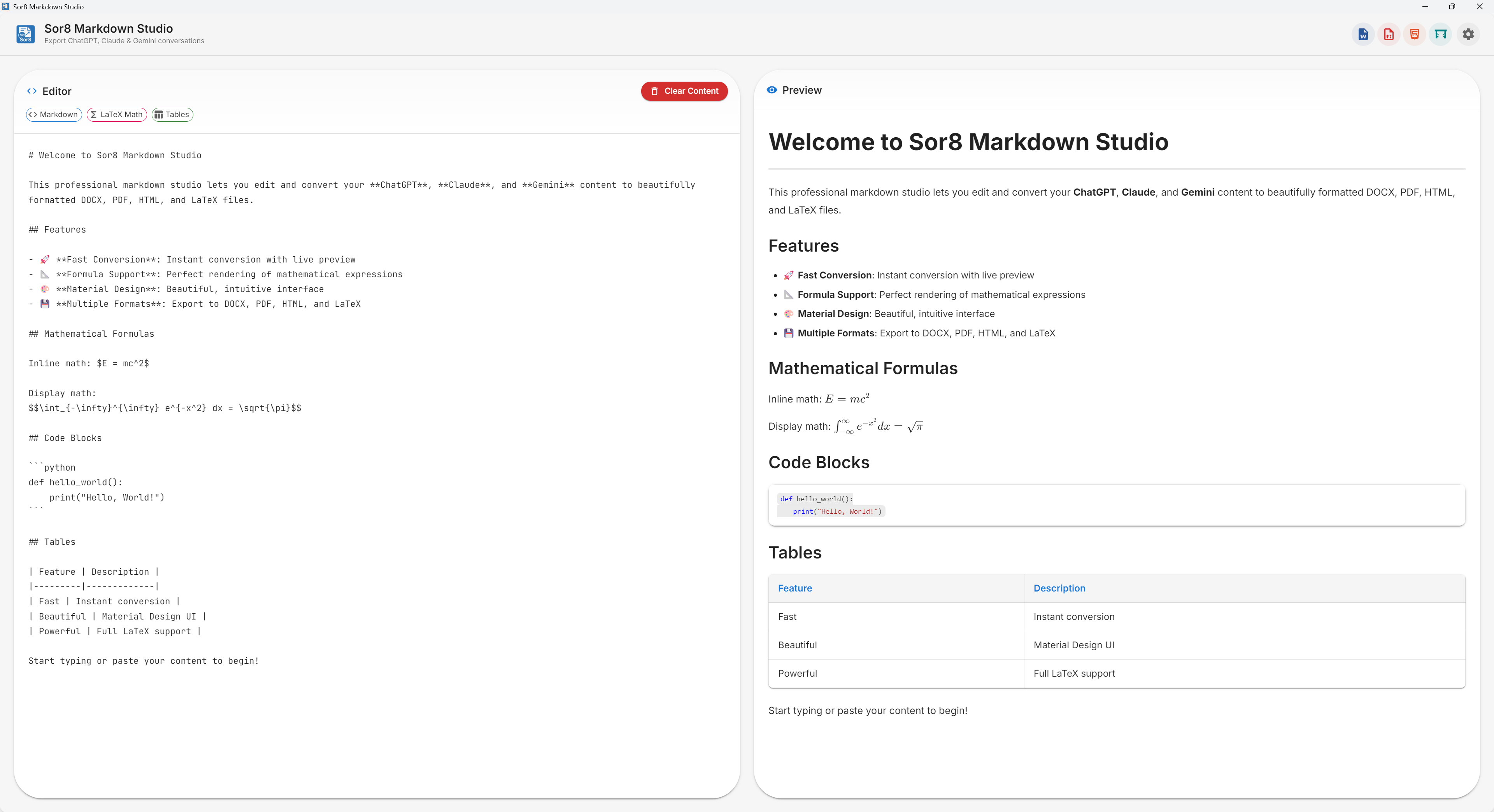 Sor8 Markdown Studio