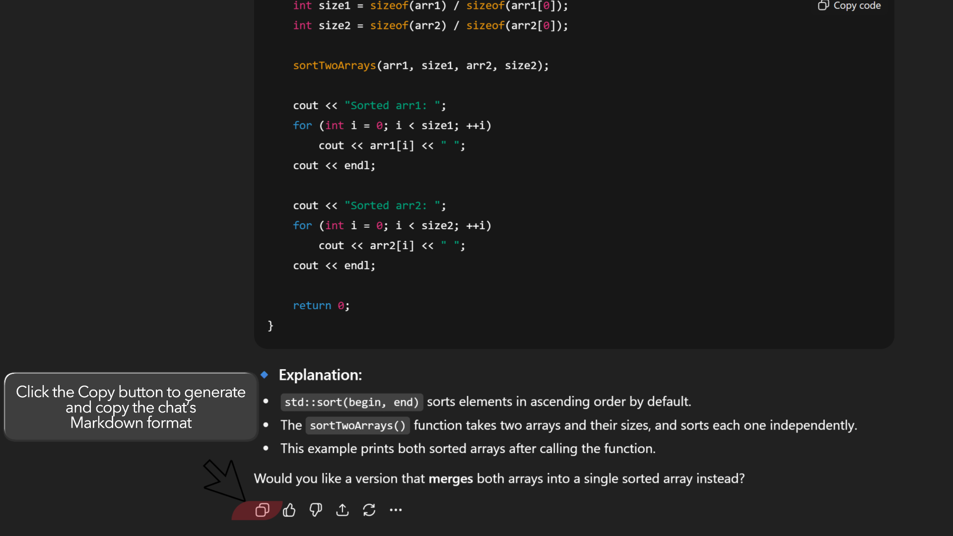 AI Chat Export Example
